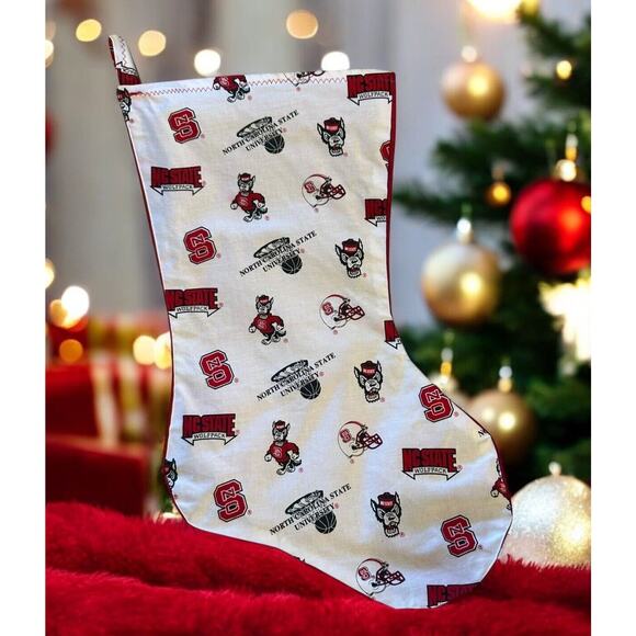 Handmade Other - Christmas Stocking NC State Handmade Holiday Xmas Logo North Carolina Wolf Sport